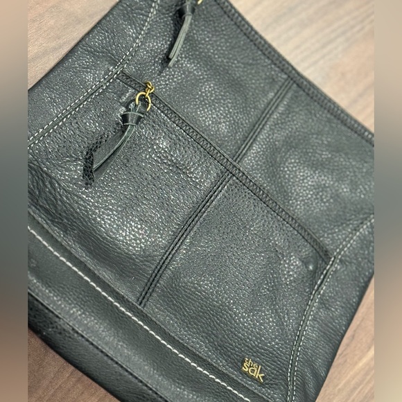 The Sak Black Pebble Leather Crossbody Bag VGUC (Minor Corner Wear) - Picture 4 of 11